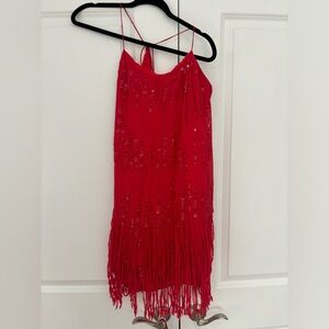 Free people sparkly fringe dress